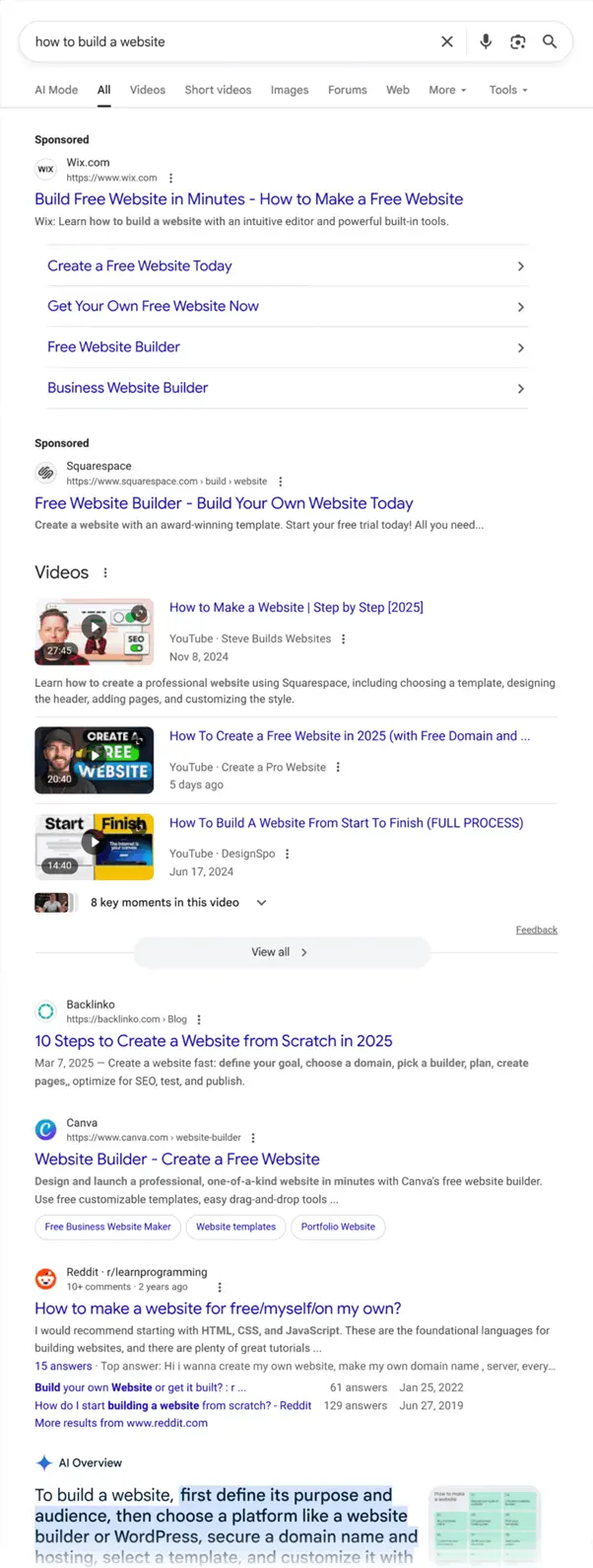 How to buiild a website ?