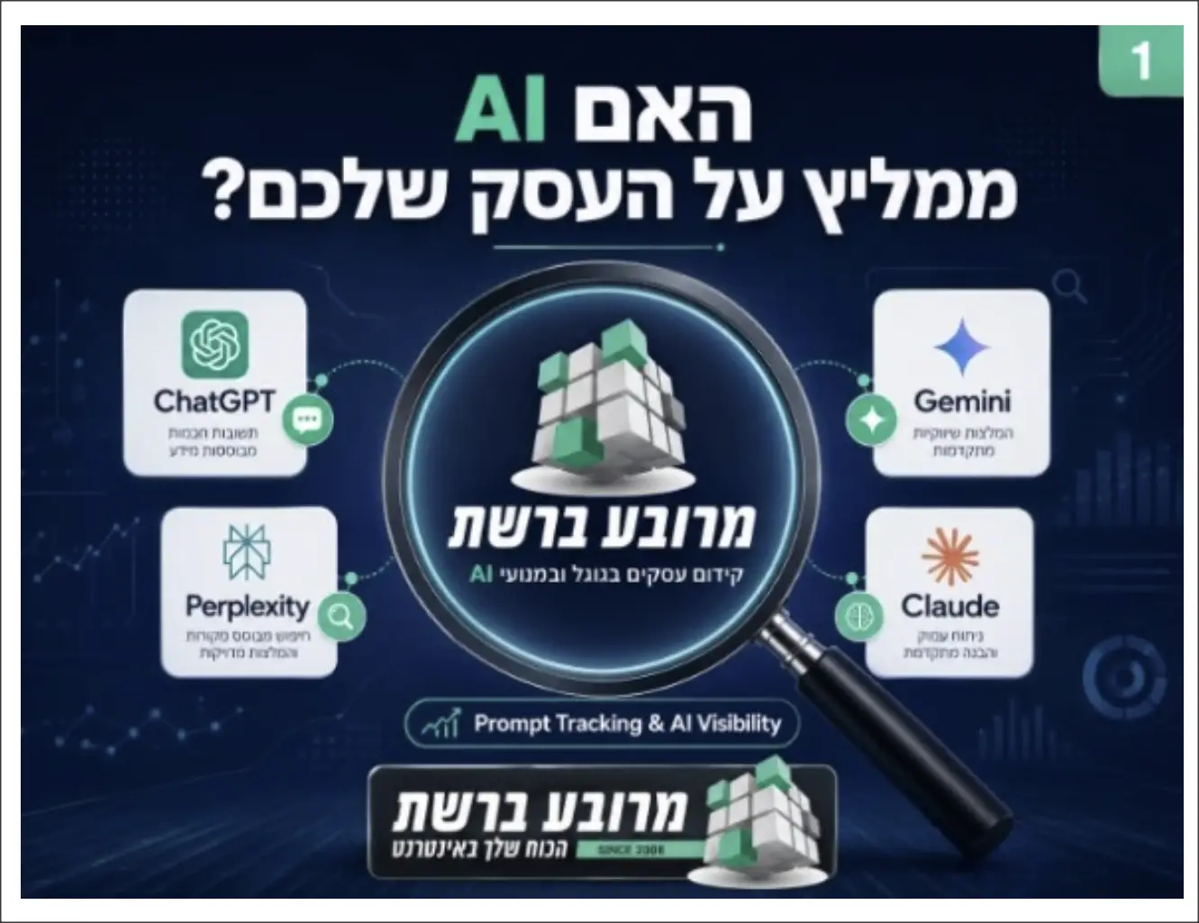מעקב פרומפטים ב-AI: איך לבדוק אם ChatGPT, Gemini ומנועי AI ממליצים על העסק שלכם