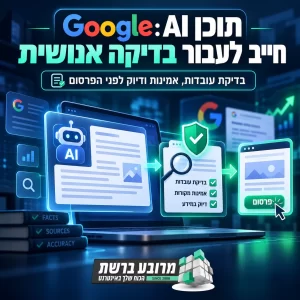 Google מחדדת את ההנחיות: תוכן שנוצר ב-AI חייב לעבור בדיקה אנושית